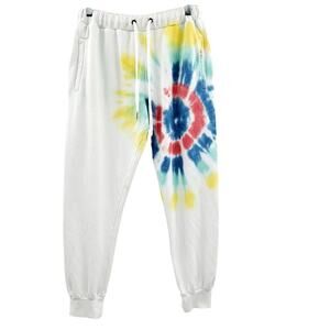 Off Duty by The Laundry Room White Colorful Tie-Dye Joggers Women's Size XL